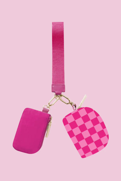 Two pouch wristlet