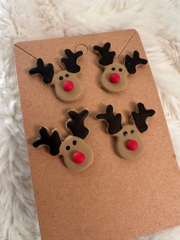 Clay Christmas earrings- per set not per card