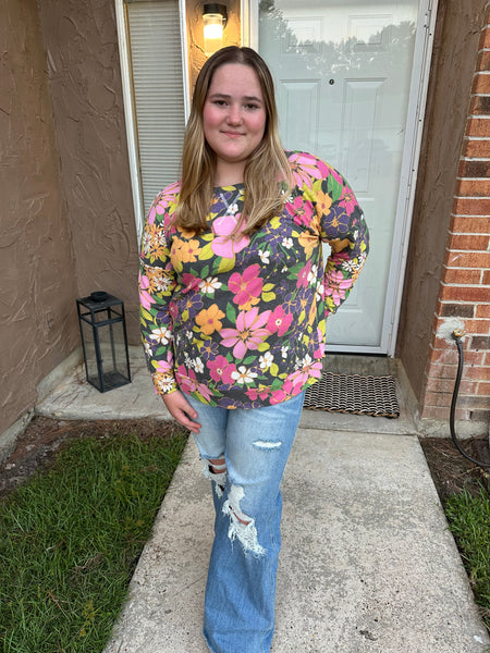 Plus size Floral Delilah top