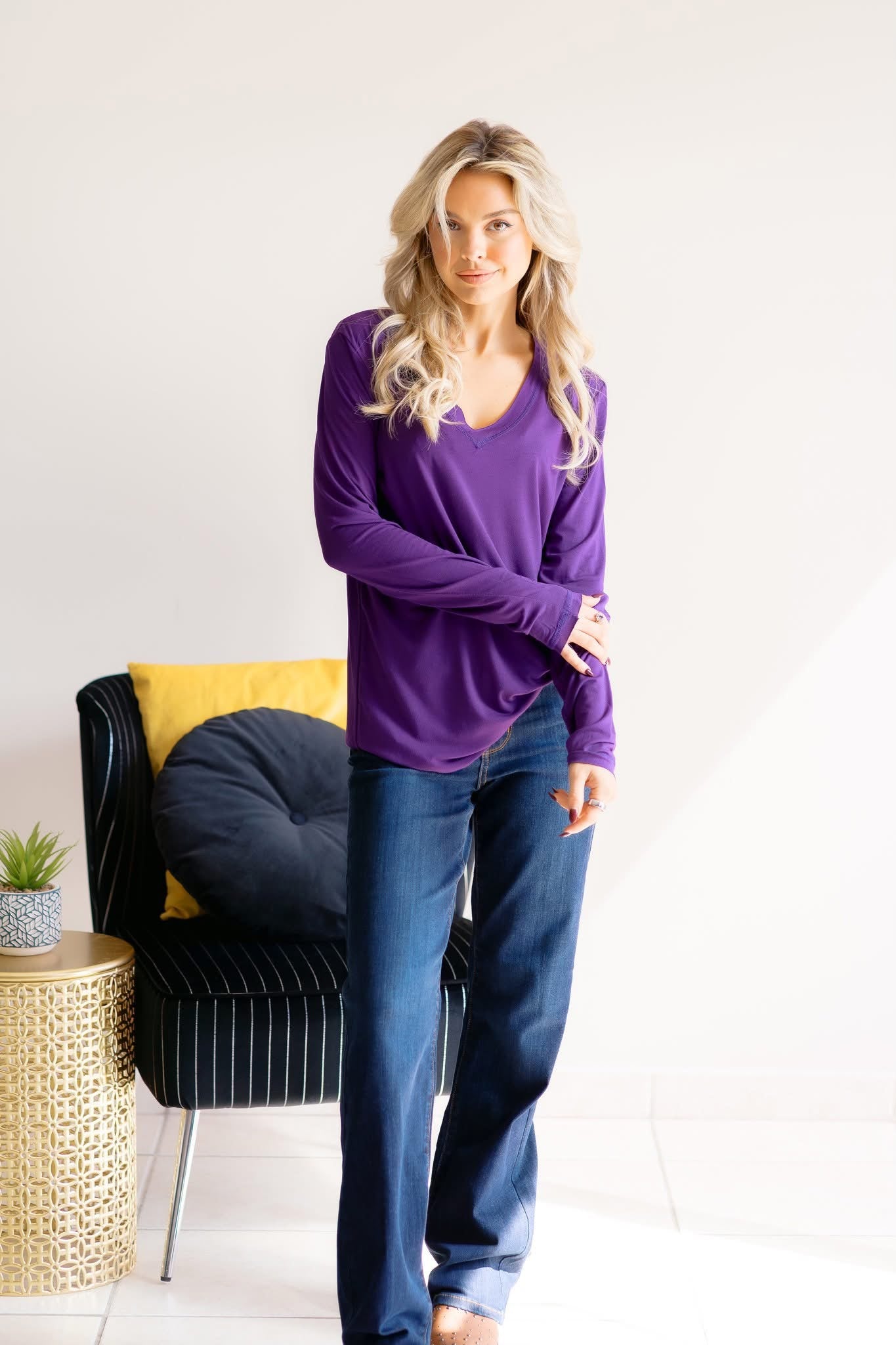 Amythyst long sleeve top