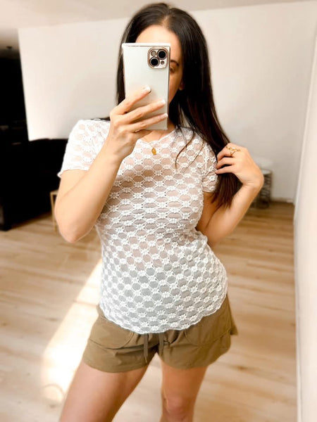 Daisy sheer top