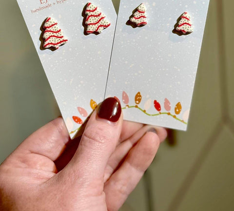 Mini snack tree earrings
