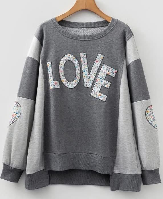 Dark grey love pullover