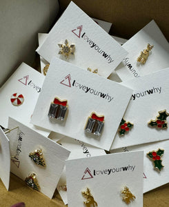 Variety of Christmas stud earrings