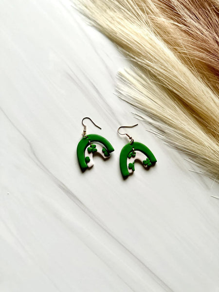 St. paddy’s day clay earrings