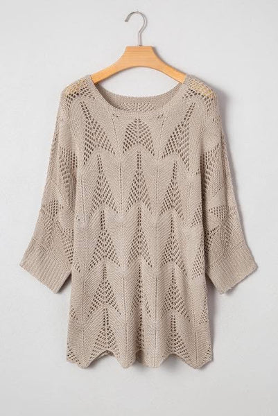 Open knit top