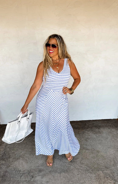 Luciana stripe dress