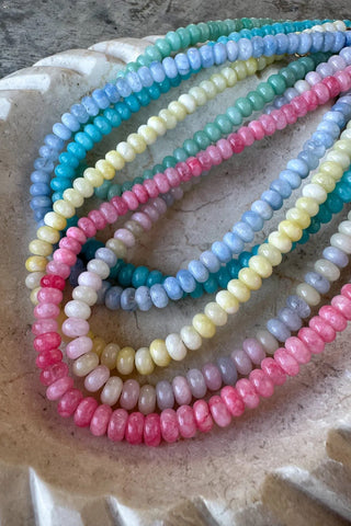 Beaded necklace real stones