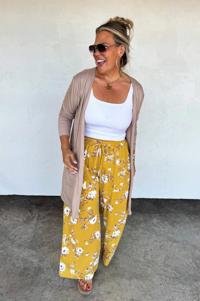 Floral haddie wide leg pants