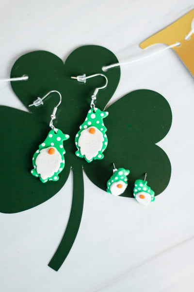 St. paddy’s day clay earrings
