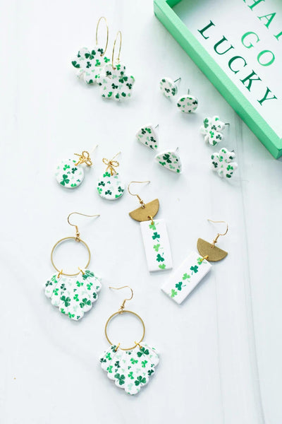 St. paddy’s day clay earrings