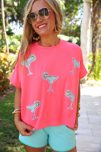 Sequin patch top