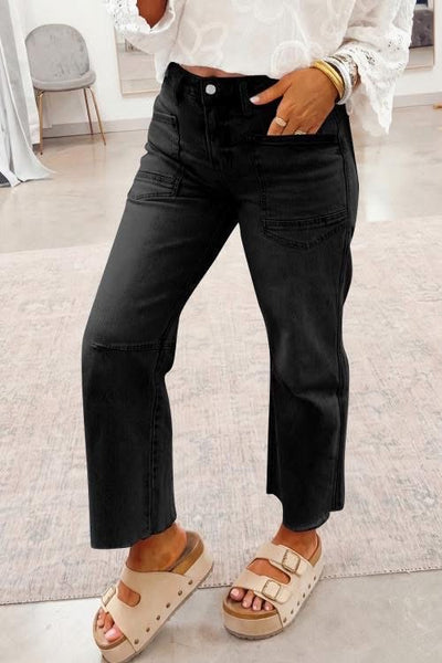 Cropped frayed bottom