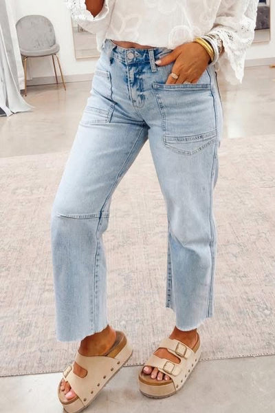 Cropped frayed bottom