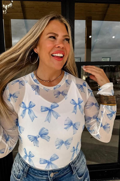 Chrissa bow top 2X