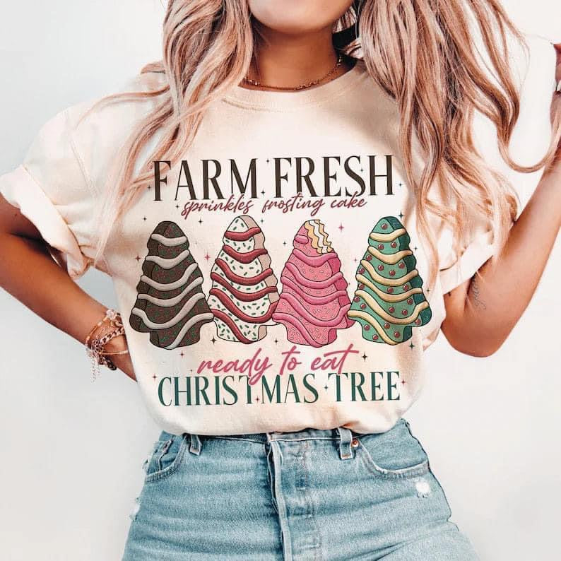 Christmas cake trees