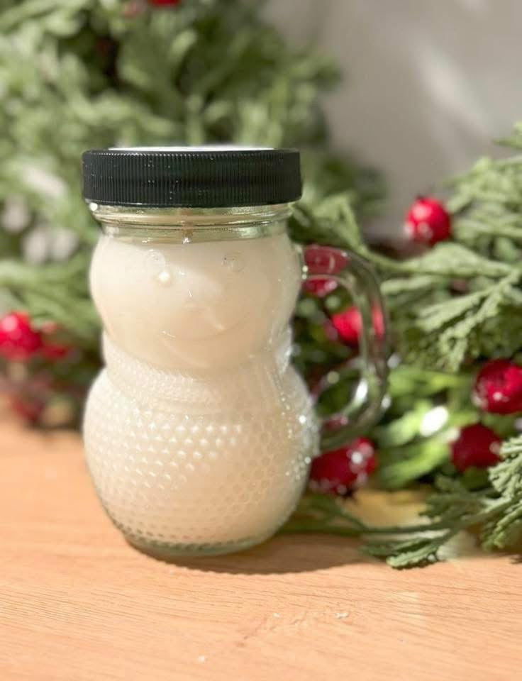 Mini snowman candles