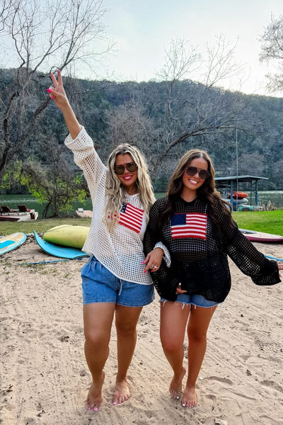 Flag patch pullover