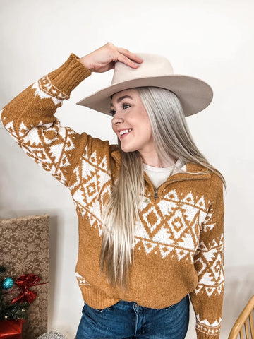 Winter Aztec pullover