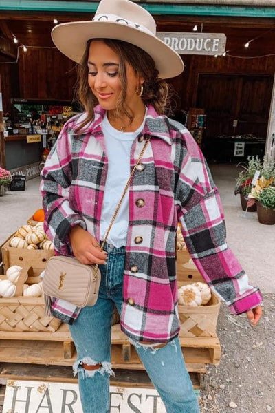 Plaid shacket colors vary