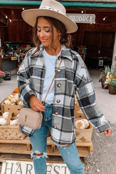 Plaid shacket colors vary