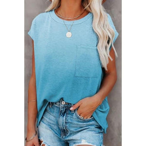 Rachel blue gradient tee